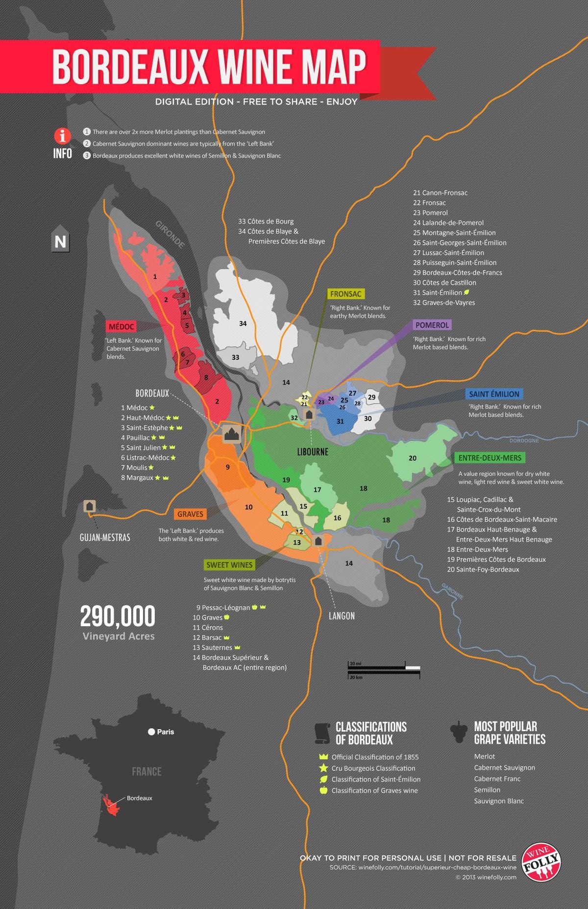 mapa Bordeaux obraćanje