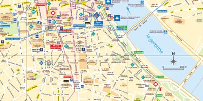 Ulična mapa Bordeaux francuskoj